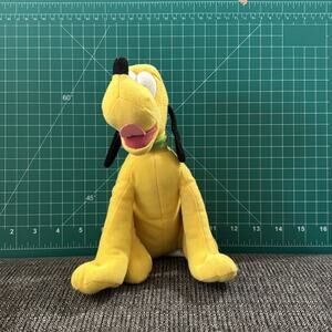 Disney Pluto Plush 9" Stuffed Animal Just Play Yellow Dog Vintage Kidcore EUC